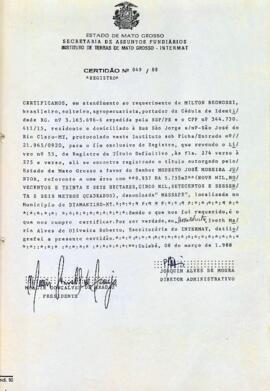 NÚMERO DA CERTIDÃO: 049.88