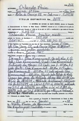 NÚMERO DO TÍTULO: 3578