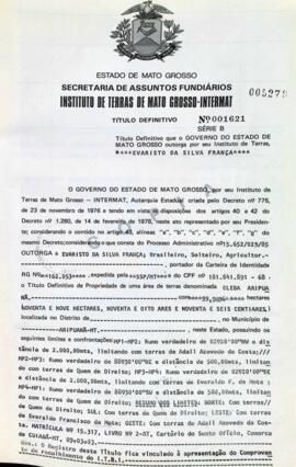 NÚMERO DO TÍTULO: 001621