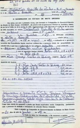 NÚMERO DO TÍTULO: 005100