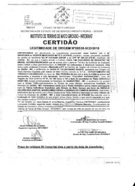 NÚMERO DA CERTIDÃO: 08538-5CD.2010