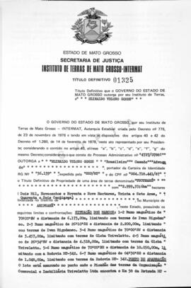 NÚMERO DO TÍTULO: 01325
