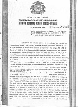 NÚMERO DO TÍTULO: 002226