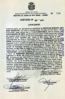 NÚMERO DA CERTIDÃO: 595.2001