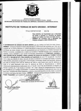 NÚMERO DO TÍTULO: 3509