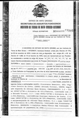 NÚMERO DO TÍTULO: 001575