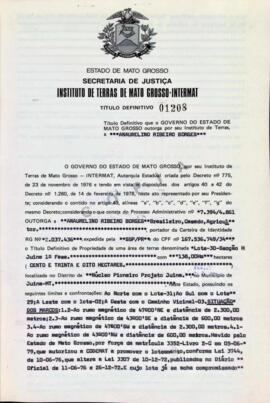 NÚMERO DO TÍTULO: 01208