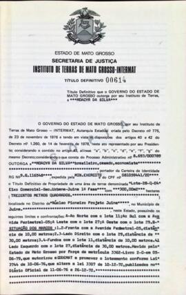 NÚMERO DO TÍTULO: 00614