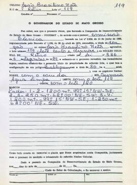 NÚMERO DO TÍTULO: SEM DADOS