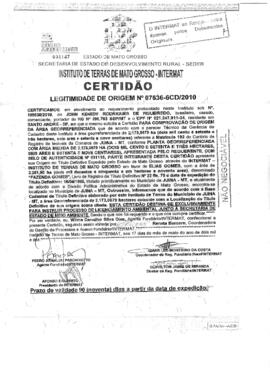NÚMERO DA CERTIDÃO: 07636-6CD.2010