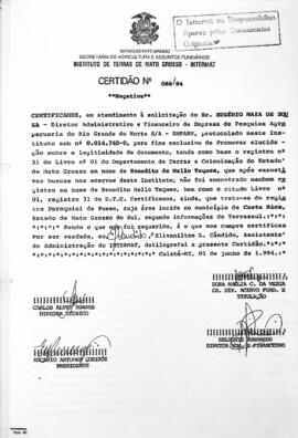 NÚMERO DA CERTIDÃO: 088.94