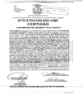 NÚMERO DA CERTIDÃO: 10191-5CD.2011