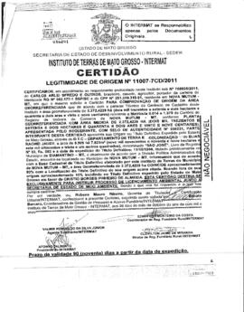 NÚMERO DA CERTIDÃO: 11007-7CD.2011