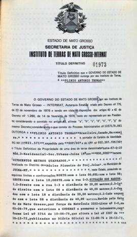 NÚMERO DO TÍTULO: 01973
