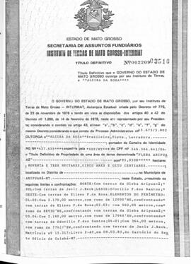 NÚMERO DO TÍTULO: 002209