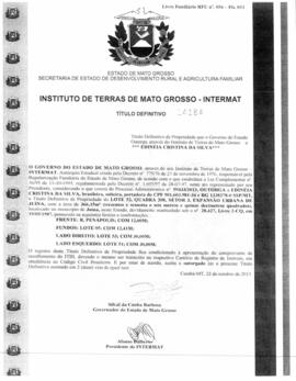 NÚMERO DO TÍTULO: 14184