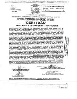 NÚMERO DA CERTIDÃO: 11047-3CD.2011