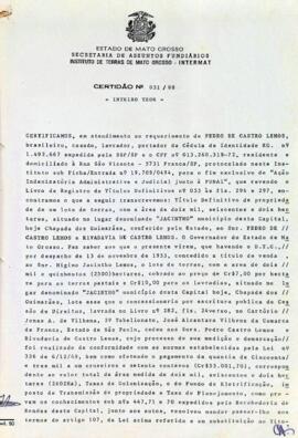 NÚMERO DA CERTIDÃO: 031.88