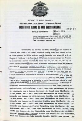NÚMERO DO TÍTULO: 001279