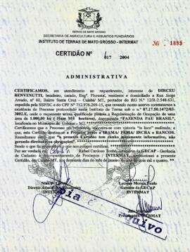 NÚMERO DA CERTIDÃO: 017.2004