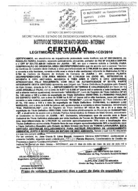 NÚMERO DA CERTIDÃO: 07680-1CD.2010