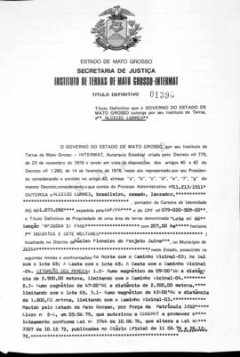 NÚMERO DO TÍTULO: 01398