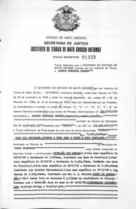 NÚMERO DO TÍTULO: 01339