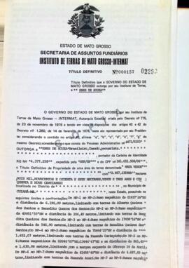 NÚMERO DO TÍTULO: 000157