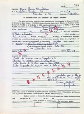 NÚMERO DO TÍTULO: SEM DADOS