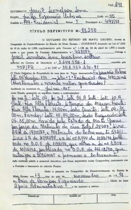 NÚMERO DO TÍTULO: 01250