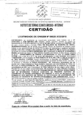 NÚMERO DA CERTIDÃO: 08025-3CD.2010