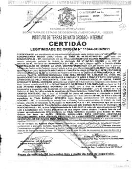 NÚMERO DA CERTIDÃO: 641377.2011