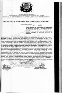 NÚMERO DO TÍTULO: 3360