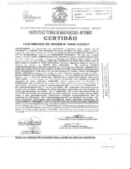 NÚMERO DA CERTIDÃO: 10449-1CD.2011