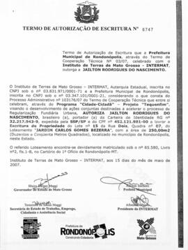 NÚMERO DO TERMO: 6747