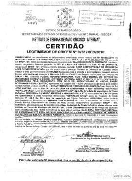 NÚMERO DA CERTIDÃO: 07812-0CD.2010
