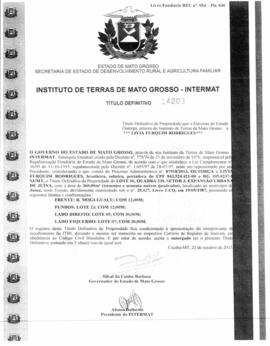 NÚMERO DO TÍTULO: 14203