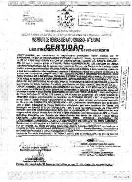 NÚMERO DA CERTIDÃO: 07762-6CD.2010