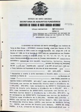 NÚMERO DO TÍTULO: 001663
