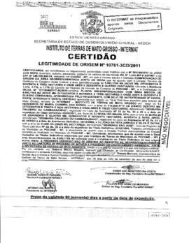 NÚMERO DA CERTIDÃO: 10761-3CD-2011