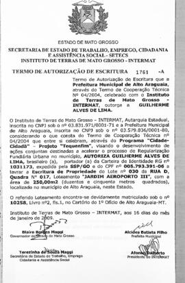 NÚMERO DO TERMO: 1761-A