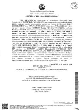 NÚMERO DA CERTIDÃO: 00611.2024