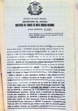 NÚMERO DO TÍTULO: 01291
