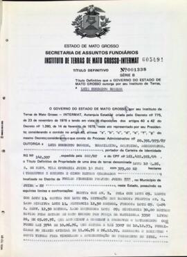 NÚMERO DO TÍTULO: 001338