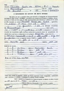 NÚMERO DO TÍTULO: SEM DADOS