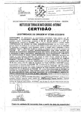 NÚMERO DA CERTIDÃO: 07290-3CD.2010