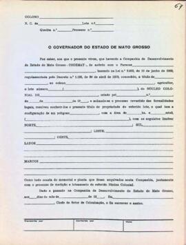 NÚMERO DO TÍTULO: SEM DADOS