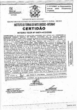 NÚMERO DA CERTIDÃO: 04974-4CD.2008