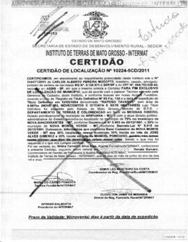 NÚMERO DA CERTIDÃO: 10224-5CD.2011