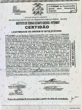 NÚMERO DA CERTIDÃO: 05728-2CD.2009